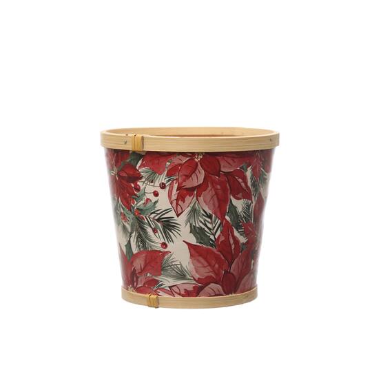 6" Poinsettia Bamboo Print Pot by Ashland®